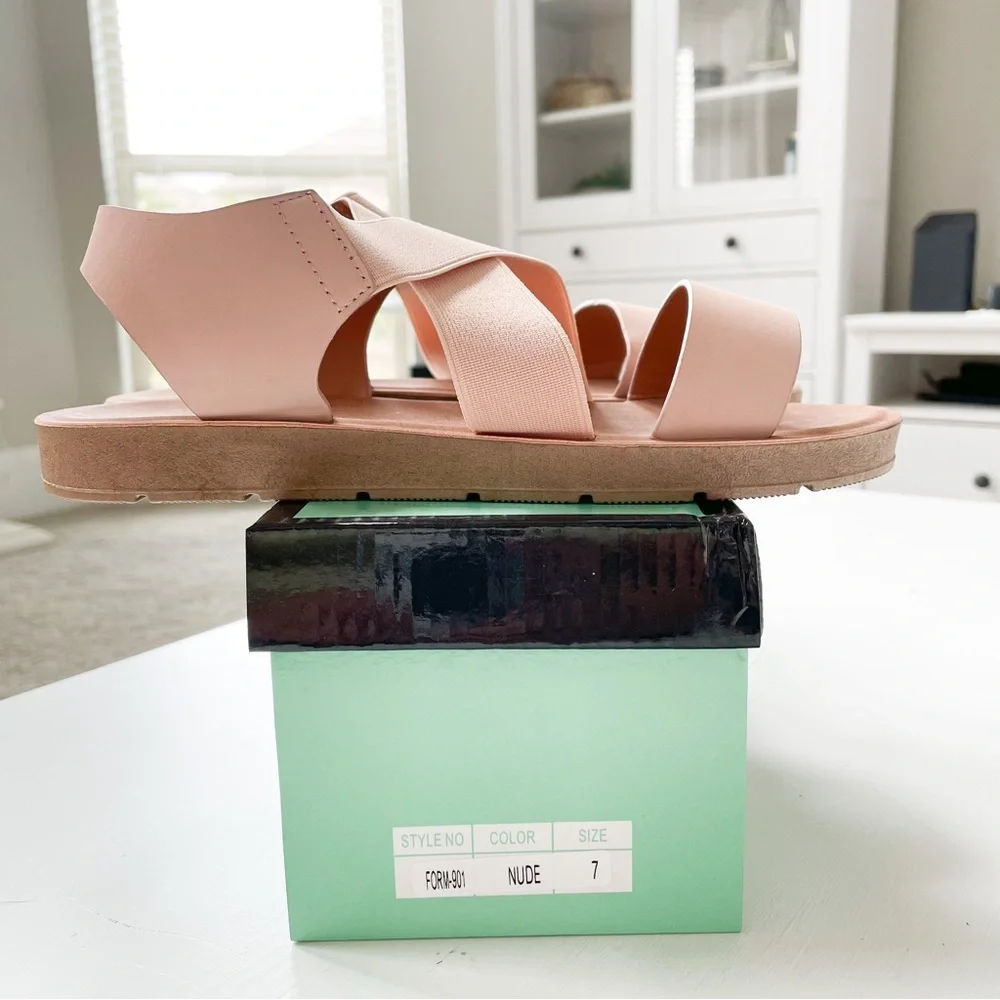 J. Mark Nude Stretch Sandals Form-901 - Picture 7 of 9